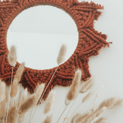 Miroir en macramé - MANDALA